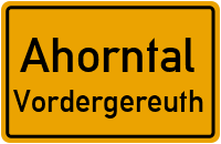 Straßen in Ahorntal Vordergereuth