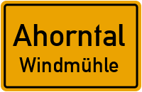 Straßen in Ahorntal Windmühle