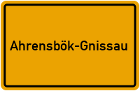 Ortsschild Ahrensbök-Gnissau