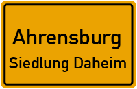 Friedensallee in AhrensburgSiedlung Daheim