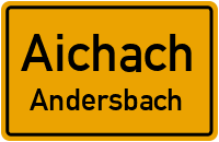 Straßenverzeichnis Aichach Andersbach