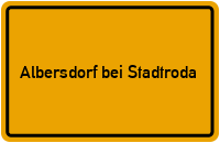 City Sign Albersdorf bei Stadtroda