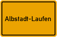 Ortsschild Albstadt-Laufen
