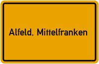 City Sign Alfeld, Mittelfranken