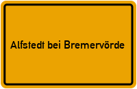 City Sign Alfstedt bei Bremervörde