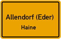 Grundweg in Allendorf (Eder)Haine
