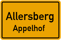 Straßen in Allersberg Appelhof