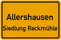 Mühlenstraße in AllershausenSiedlung Reckmühle