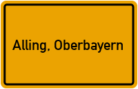 City Sign Alling, Oberbayern
