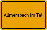 Ortsschild von Gemeinde Allmersbach im Tal in Baden-Württemberg