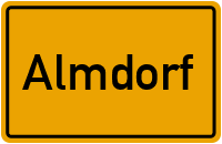 Ortsschild von Gemeinde Almdorf in Schleswig-Holstein