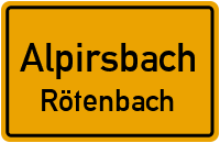 Rötenberger Straße in 72275 Alpirsbach (Rötenbach)