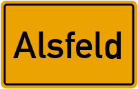 Ortsschild von Stadt Alsfeld in Hessen