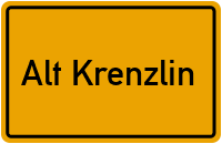 Ortsschild von Alt Krenzlin in Mecklenburg-Vorpommern
