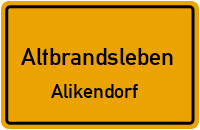 Straßen in Altbrandsleben Alikendorf