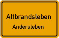 Straßen in Altbrandsleben Andersleben