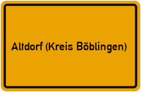 City Sign Altdorf (Kreis Böblingen)