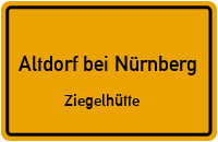 Straßenverzeichnis Altdorf bei Nürnberg Ziegelhütte
