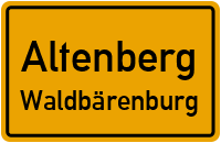 Alte Hauptstraße in AltenbergWaldbärenburg