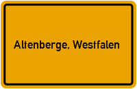 Ortsschild von Gemeinde Altenberge, Westfalen in Nordrhein-Westfalen