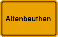 Ortsschild von Gemeinde Altenbeuthen in Thüringen
