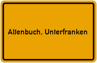 City Sign Altenbuch, Unterfranken