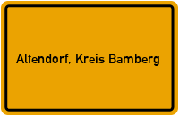 City Sign Altendorf, Kreis Bamberg