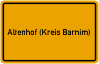 City Sign Altenhof (Kreis Barnim)
