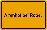 City Sign Altenhof bei Röbel