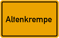 Ortsschild von Gemeinde Altenkrempe in Schleswig-Holstein