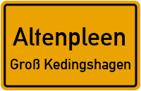 Parkstraße in AltenpleenGroß Kedingshagen