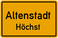 Pfarrgartenstraße in AltenstadtHöchst