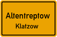 Straßenverzeichnis Altentreptow Klatzow