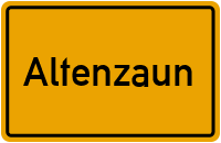 Ortsschild von Gemeinde Altenzaun in Sachsen-Anhalt
