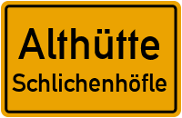 Straßenverzeichnis Althütte Schlichenhöfle