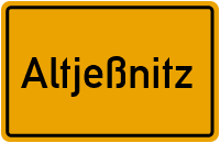 Ortsschild von Gemeinde Altjeßnitz in Sachsen-Anhalt