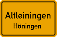 Höninger Hauptstraße in AltleiningenHöningen