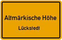 Gageler Straße in Altmärkische HöheLückstedt