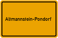 Ortsschild Altmannstein-Pondorf