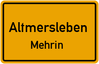 Straßen in Altmersleben Mehrin