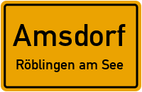Straßen in Amsdorf Röblingen am See