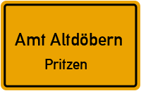 Pritzen-Dorfstraße in Amt AltdöbernPritzen