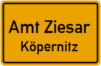 Köpernitzer Dorfstraße in Amt ZiesarKöpernitz