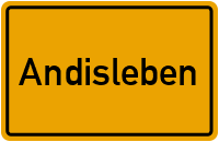 Ortsschild von Gemeinde Andisleben in Thüringen