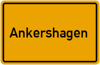 Ortsschild von Ankershagen in Mecklenburg-Vorpommern