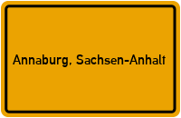 City Sign Annaburg, Sachsen-Anhalt