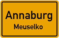 Straßen in Annaburg Meuselko