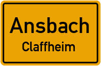 Straßenverzeichnis Ansbach Claffheim