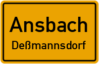 Straßen in Ansbach Deßmannsdorf