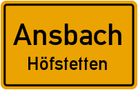 Straßen in Ansbach Höfstetten
